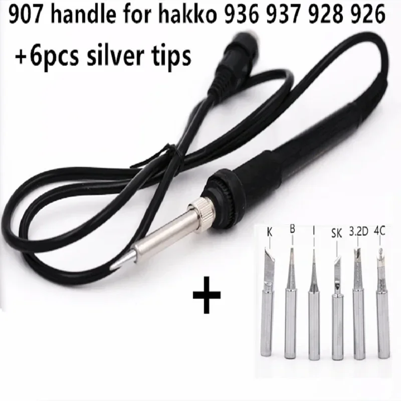 SZBFT wysokiej jakości uchwyt lutownicy 60 W dla HAKKO 907/ESD 907 936 937 928 926 stacja lutownicza grot lutownicy