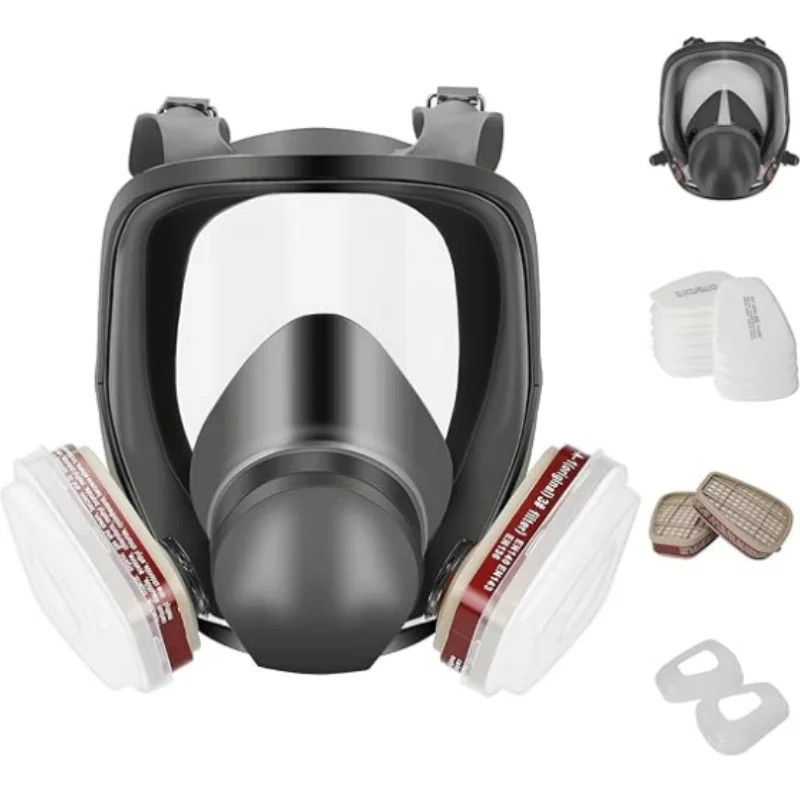 

6800, противогаз, противотуманный респиратор на все лицо, промышленная окраска, распыление, респиратор, безопасный рабочий фильтр, защита от формальдегида