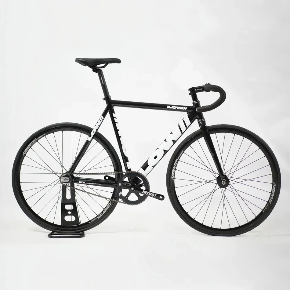 

Fixed Gear Bike 700C Aluminum Frame Carbon Fork Single Speed Fixie Track Bicycle With Wheelsets Inddustry Bearing Hubs