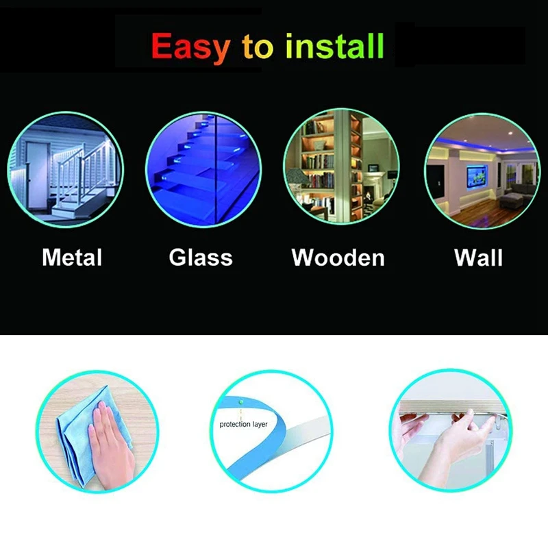 

Bluetooth RGB светодиодные 5 м световые ленты водонепроницаемые 5050 SMD светодиодные ленты для кухонного шкафа вечерние ТВ декоративная лампа