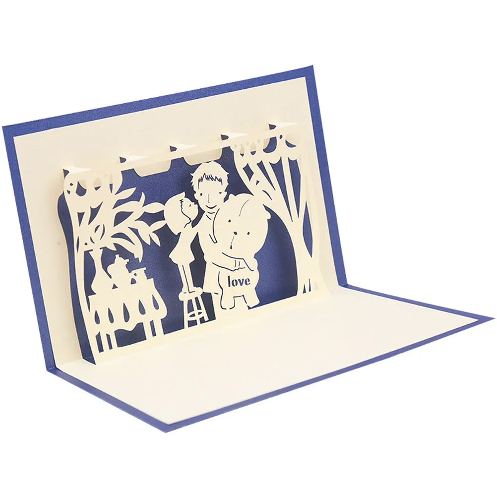 

Up Greeting Card Handmade Birthday Gift for Father Stereoscopic Effect Paper Craft Fathers Day Present