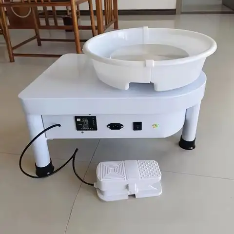 전기 도자기 휠 머신, 350W 풋 페달, 학교용 세라믹 클레이 성형 도구, DIY 미술 공예