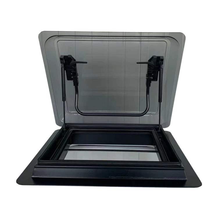 رائجة البيع الألومنيوم الإطار الاكريليك والزجاج المقسى RV سقف تنفيس كوة لمقطورة تخييم القافلة #1