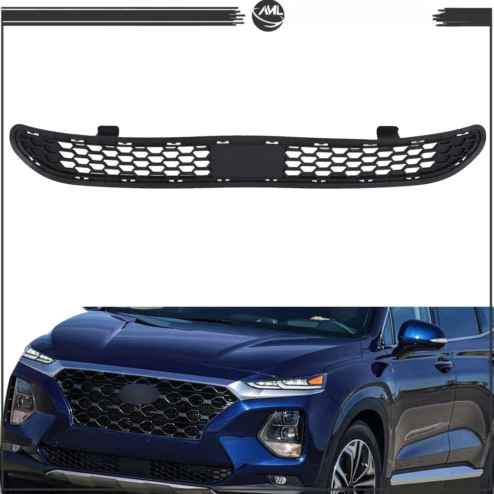 

86531-S2010 Black Plastic Front Lower Grille Fit For Hyundai Santa Fe 2019-2020