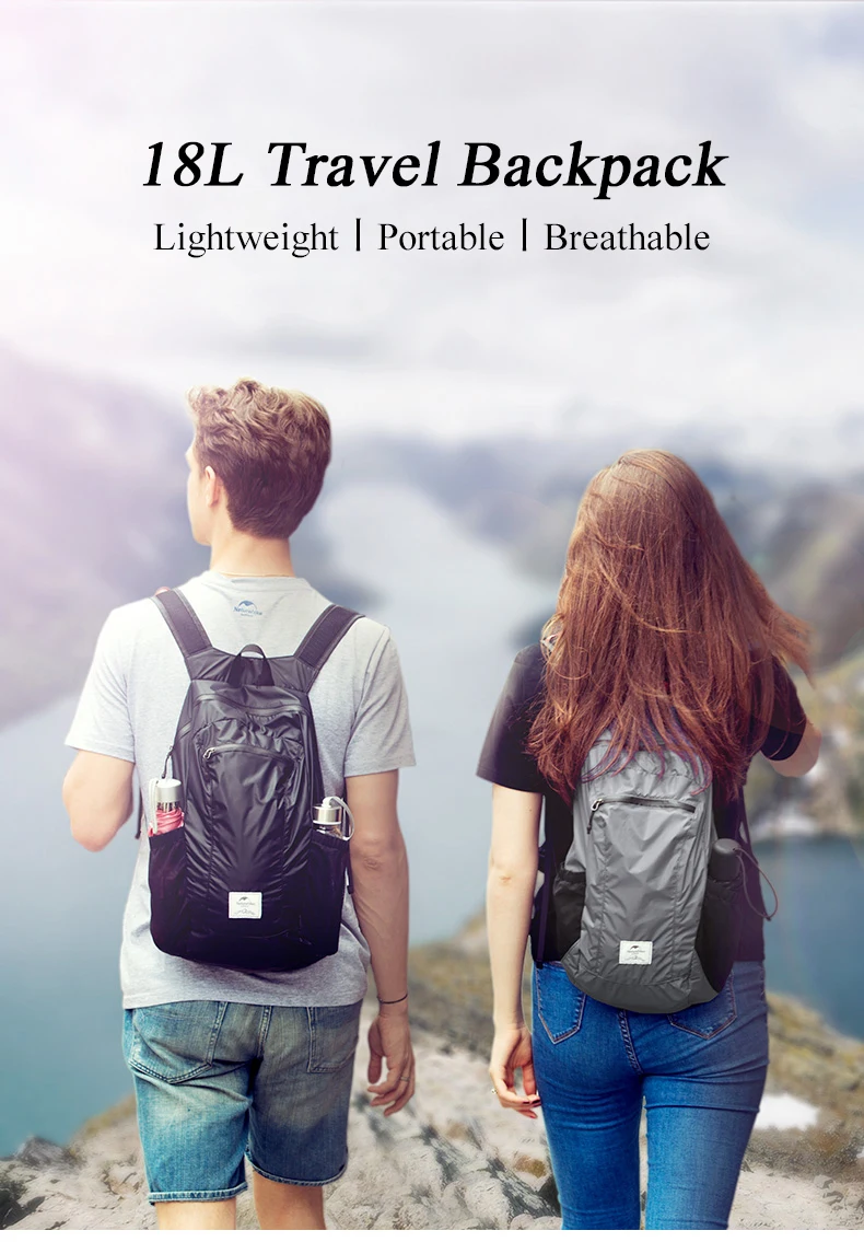 Naturehike 18L Camping Rucksack Tragbare Ultraleicht Wasserdichte Nylon Taschen Mann Outdoor Faltbare Sport Reise Wandern Rucksack – Detail 1