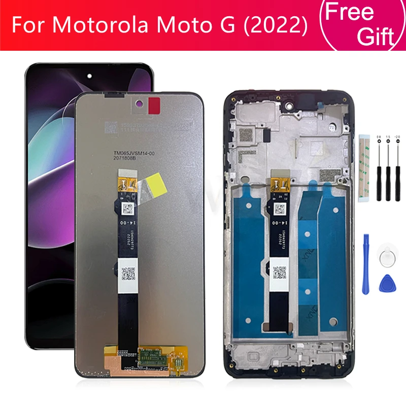 For Motorola Moto G 5g 2022 LCD Display Touch Screen Digitizer Assembly With Frame Screen Replacement Repair Parts 6.5\