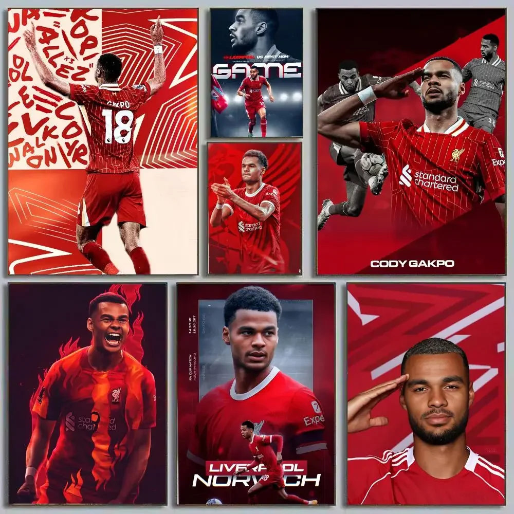 Cody Gakpo Liverpool Winger Dutch International Painting Calligraphy Eco-friendly wall decor Vintage Office frameless