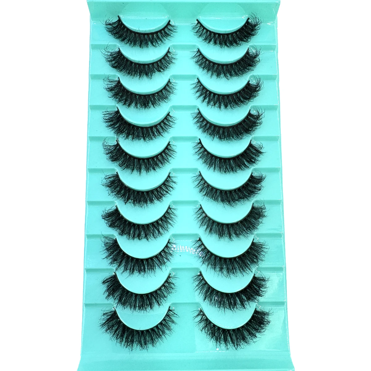 10 pares de pestañas de visón 8D, pestañas postizas de visón Natural, volumen espectacular, extensión de pestañas postizas, herramienta de maquillaje al por mayor