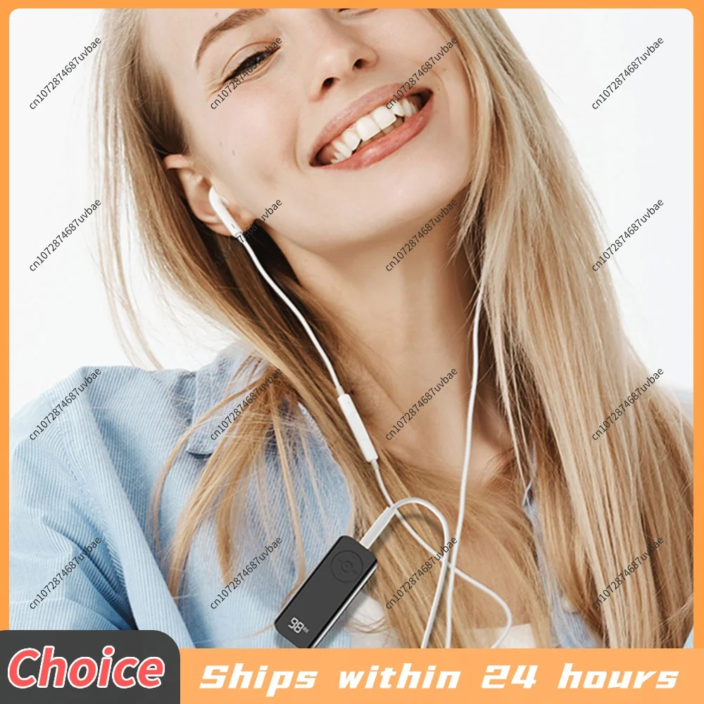Bluetooth-compatible 5.3 Receiver 3.5mm Jack Wireless Audio Input with LED Battery Display for Car Headphone Speaker Music
