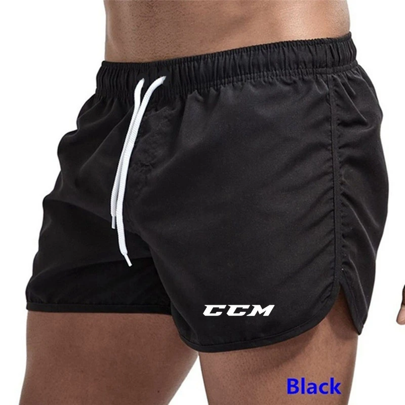 Summer Men\'s Elastic Swimming Pants Quick Dry Beach Shorts Drawstring Boxing Shorts Football Tennis Training Shorts