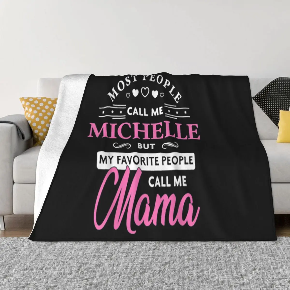 Nice Michelle Name Gift Personalized Mama Design Rock Straight Stylish Youth Steampunk Brand Throw Blanket