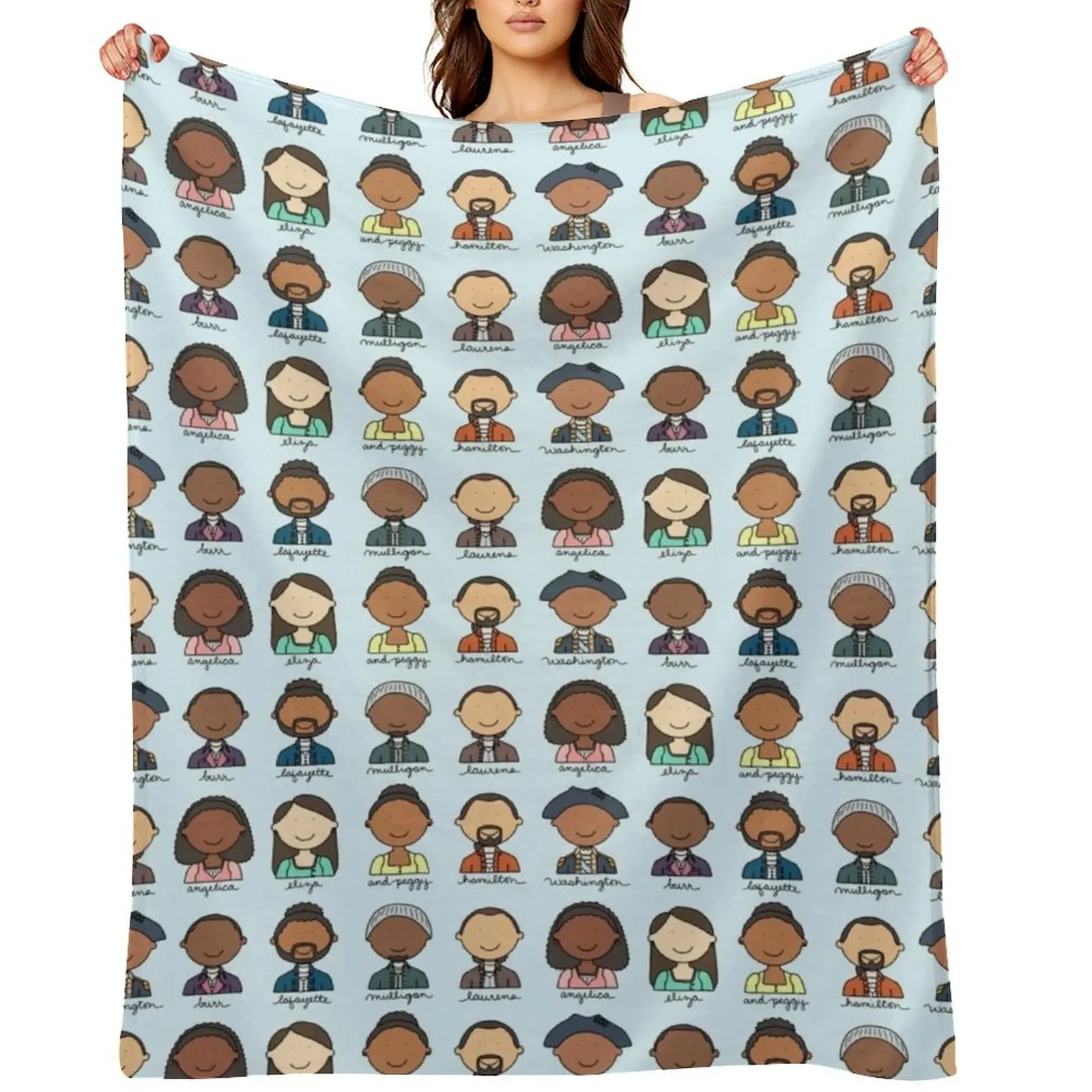 

Hamilton Characters Throw Blanket Kid'S Luxury Brand Bed linens Shaggy Blankets
