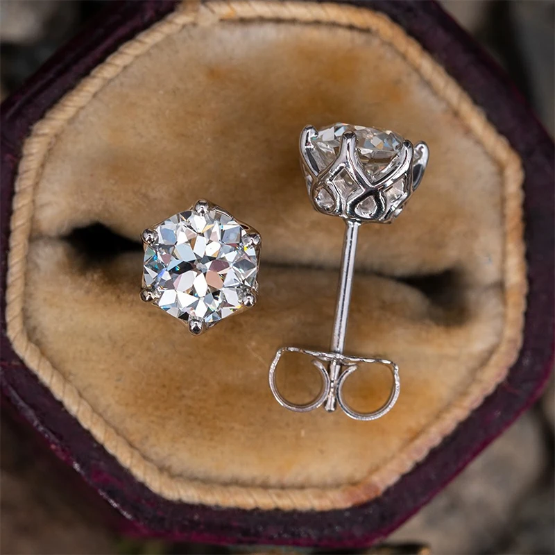 JoyceJelly 1/2/4CT VVS D Farbe Moissanit Russische Cut 8H8A Labor Diamant Stud Ohrringe Für Frauen S925 Sterling silber Edlen Schmuck – Detail 30
