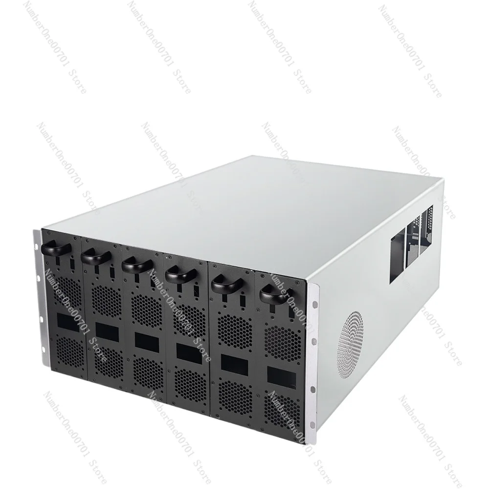 6U Rackmount PC Case - 6 Motherboard Integrated Host for Internet Cafe & Conference Room Setup