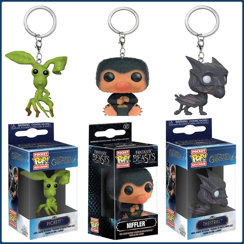 

Funko POP Keychains Harry Potter Fantasy Creatures Niffler Thestral Pickett Pendant Action Figures Keychains Kid Birthday Gift