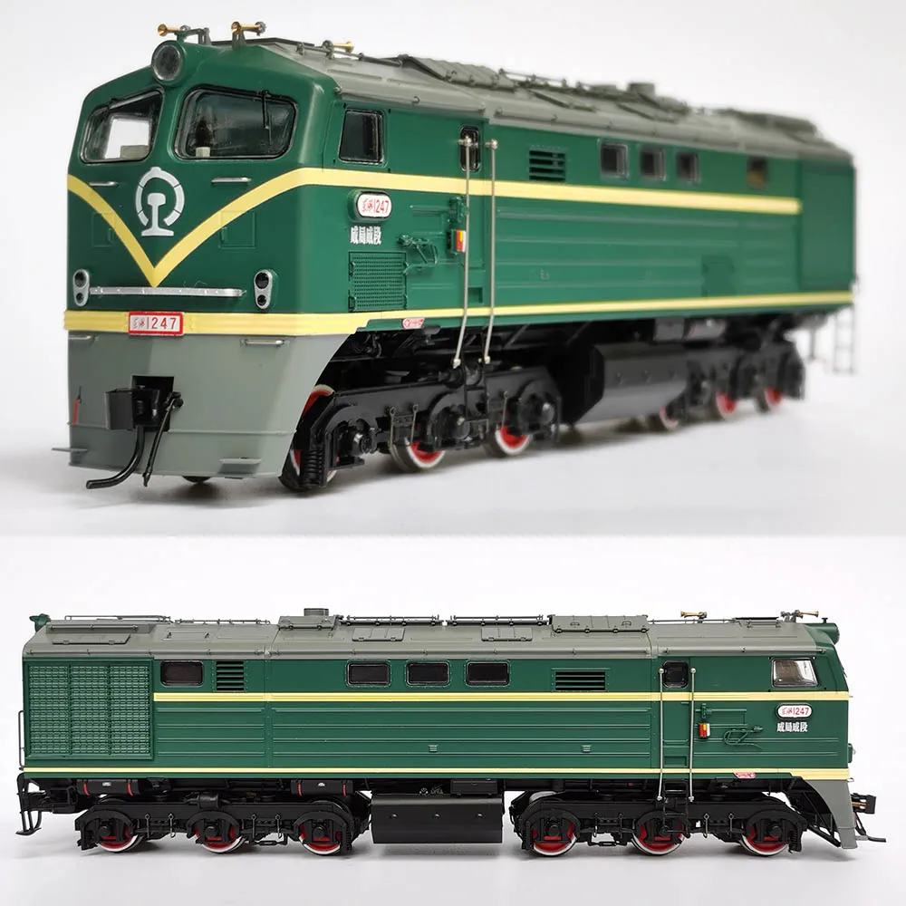 

HO 1/87 Train Model 1247 1205 Dongfeng Diesel Locomotive DF Two-window Version Rail Car Toy