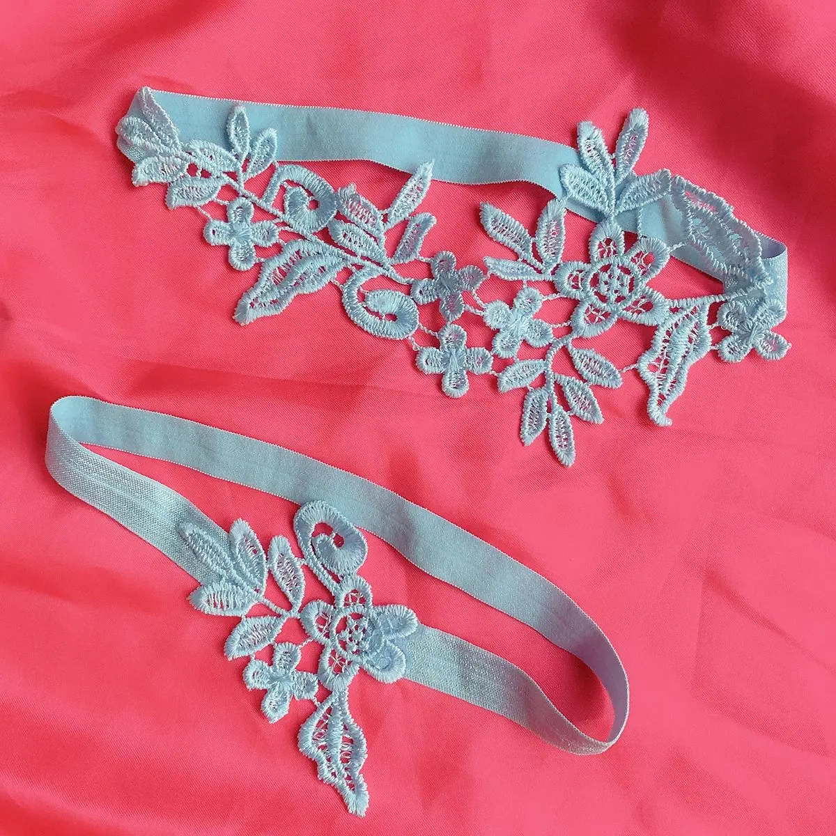 Appliques en dentelle bleu ciel pour robes de soirée, jarretelles de mariage, étirement des jambes des patients, boucles d'anneau, cadeau de demoiselle d'honneur