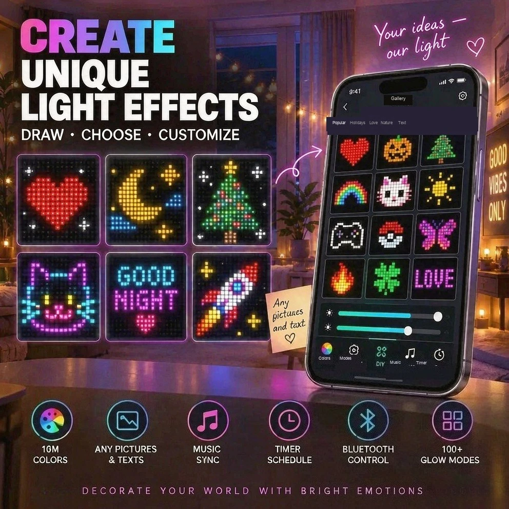 400LEDs Smart Curtain String Light Bluetooth APP Control Christmas Fairy Light DIY Picture Display Garland  Party Wedding Decor