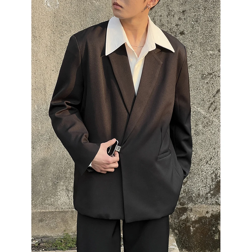 Metal Buckle Decorative Suit Blazer For Men Party Dance Wedding Suit Jacket Fashion Business Casual Hot Sale Suit Jacket Homme