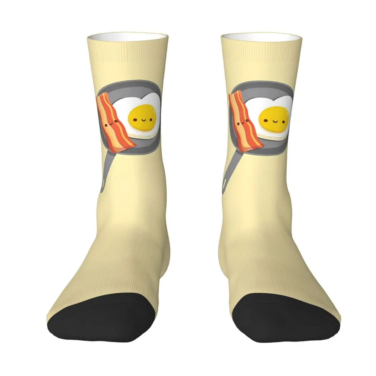 Winter Warm Crazy Design Women Men Cute Bacon And Egg In Saucepan Socks Love Frying Pan Non-slip Yoga Socks