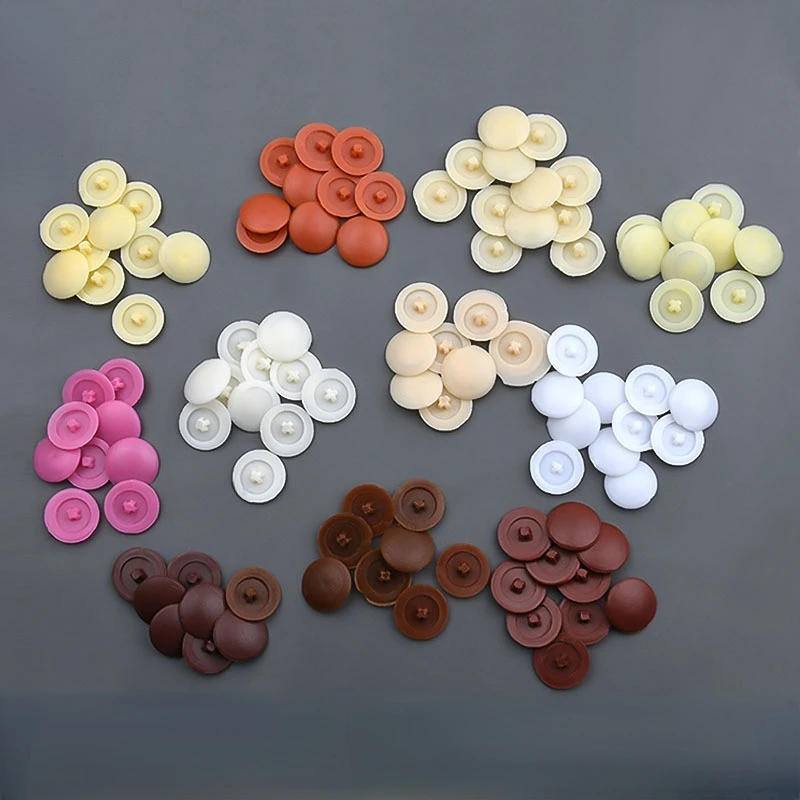 100/500/1000pcs Plastic Screw Cap Cover Nuts Flat Phillips Screws Snap Protective Cap Furniture Decorative Bolts Hardware