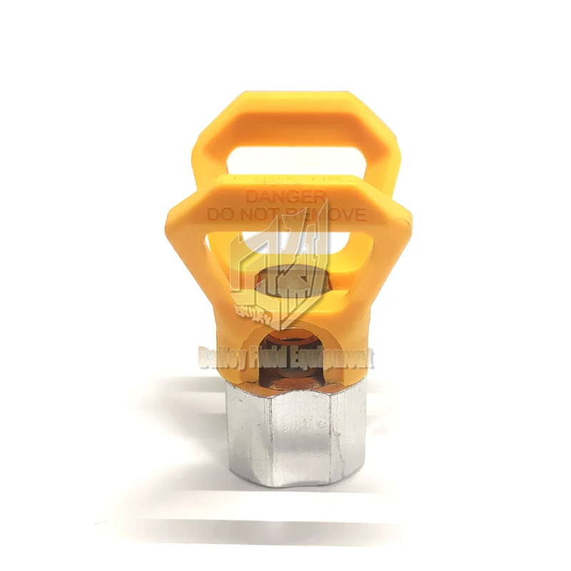 Tpaitlss Yellow Airless Paint Sprayer Spray Gun Nozzle Tip Guard Spray Gun Hvlp Nozzle 450-100A