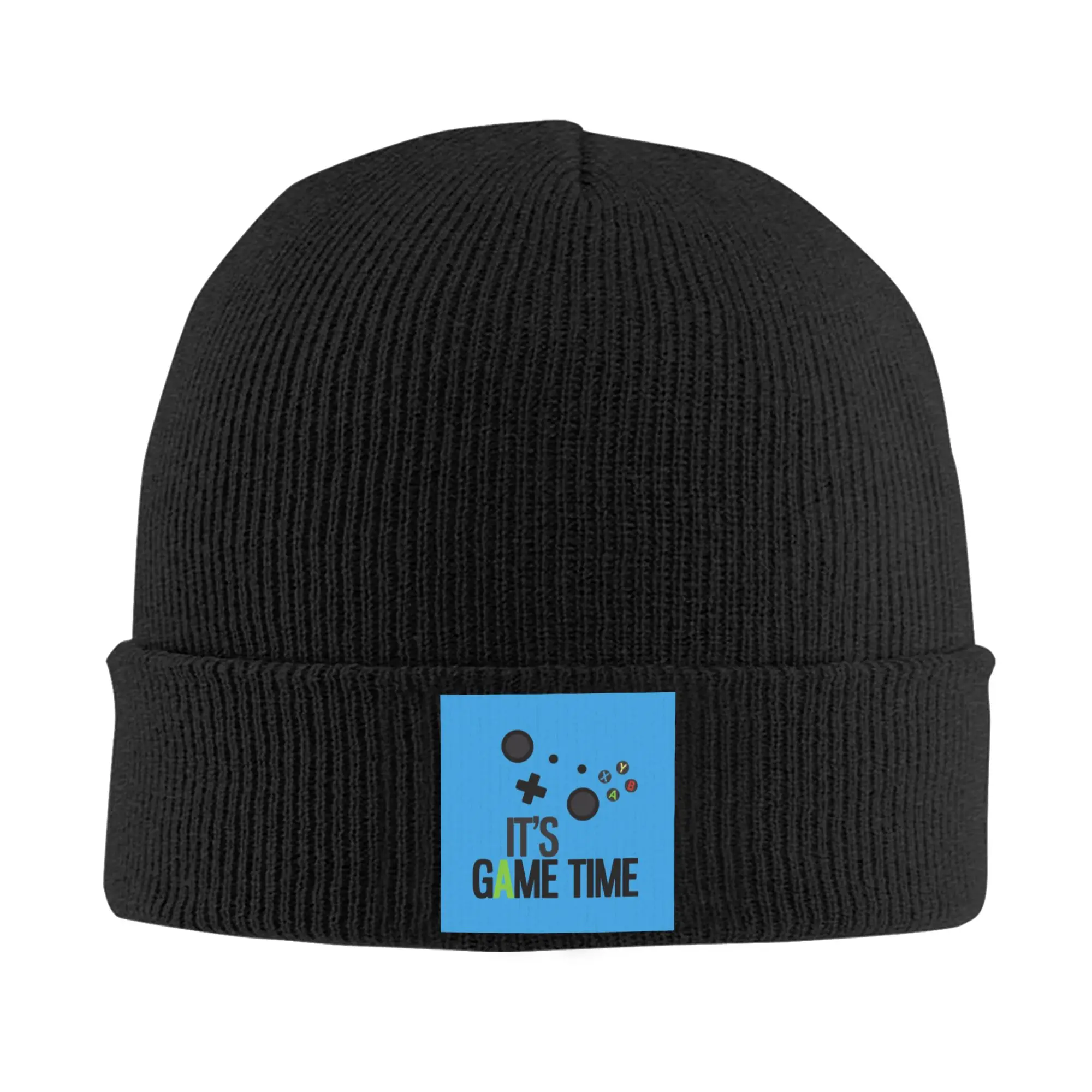 Custom It's Game Time Skullies Beanies Caps Fashion Winter Warm Men Women Knitted Hat Adult Unisex Game Controller Bonnet Hat