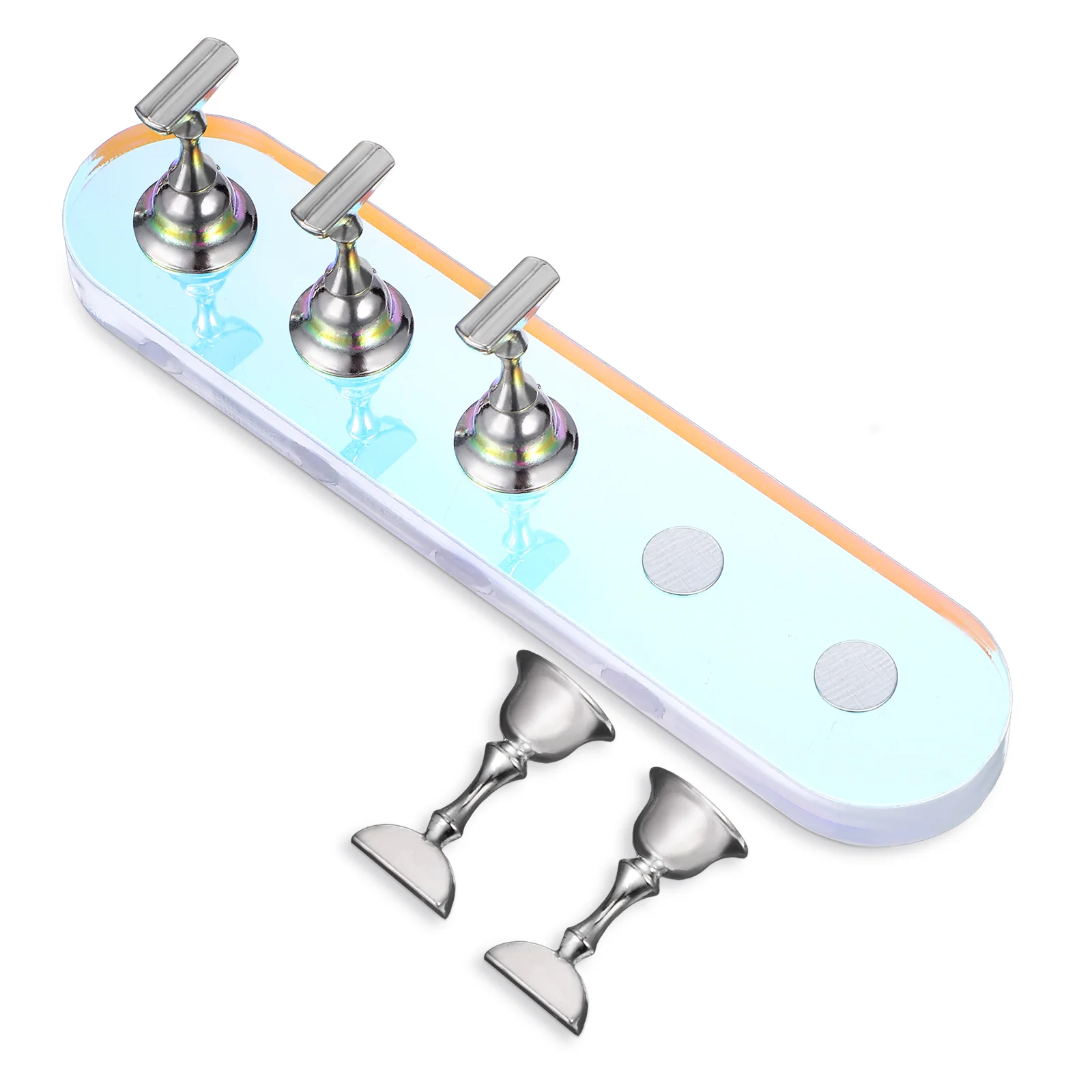 

Acrylic Holder Stable Display Lasting Use Wide Application Nail Stand For Press On Painting Nails Fake Nails Holder
