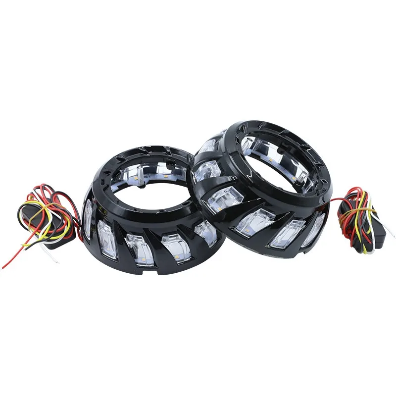 

3 inch Bi LED Projector Lens Spiral Swirl Angel Eyes Halo 12V 10W 3000K 6000K 900Lm for Car Motorcycle Modification with Decorat