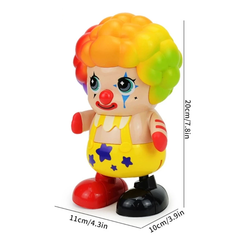 Musical Dancing Electronic Clown Toy for Kids Toddler Light Up Singing Toy Electric Toy Clown Music Light