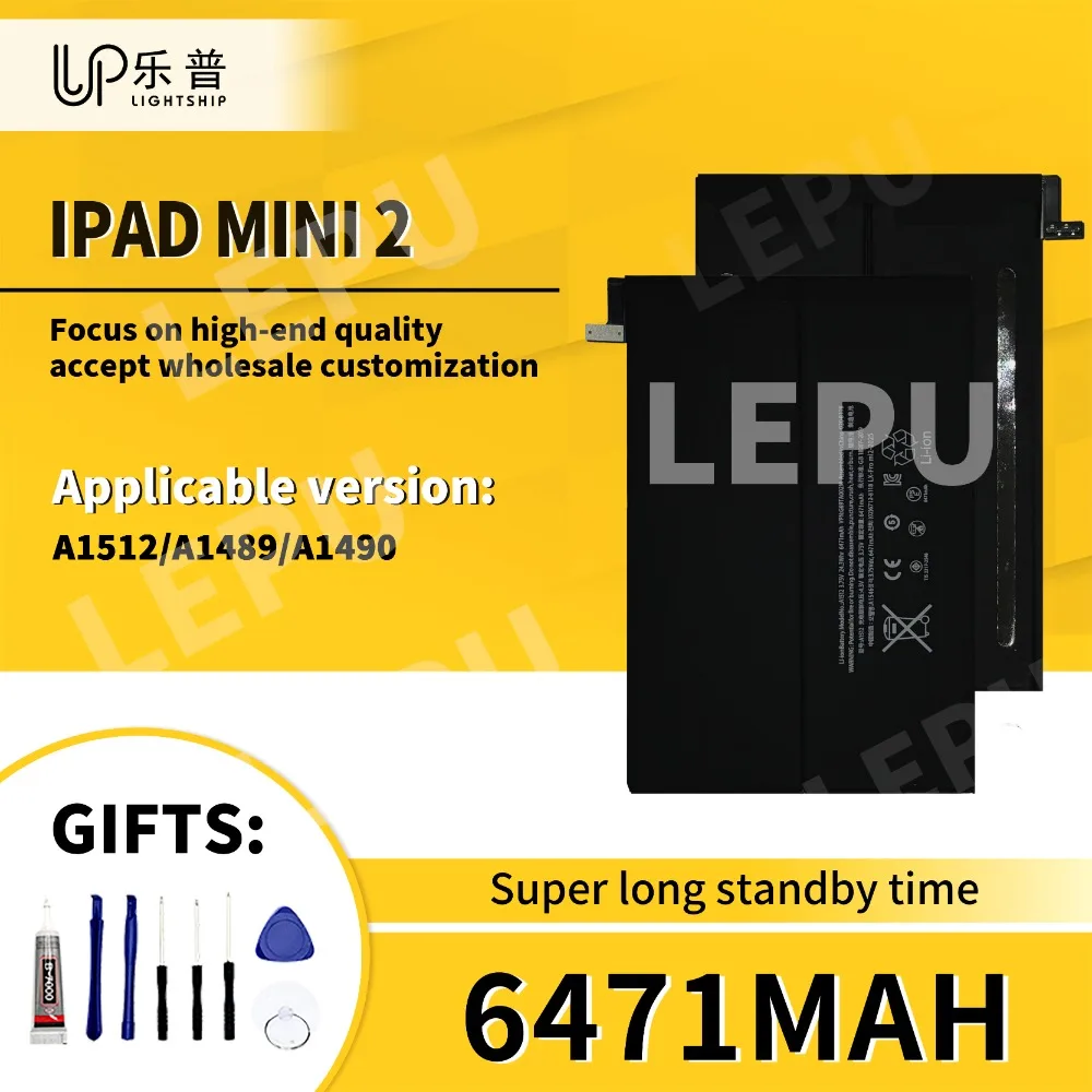 

Pad A1512 A1489 A1490 New Battery iPad Mini 2 Original Replacement Battery + Free Tools Kits iPad MINI 2 High Quality Battery