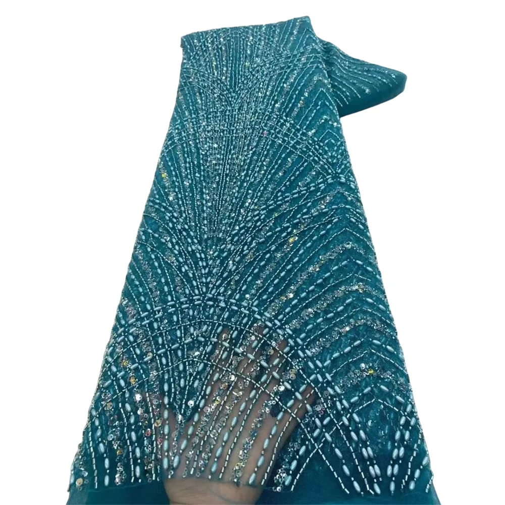 

Лучшее качество, Тюлевое кружево с искусственными бусинами, ткань для свадебного платья невесты