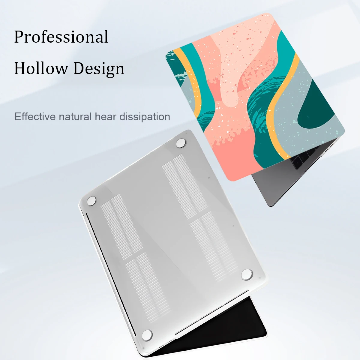 FocusOnPC Colorful Abstract Print Crystal Hard Shell MacBook Case, Slim Anti-Scratch Cover Fits Air 13.3/15.3, Pro 13.3/14/16