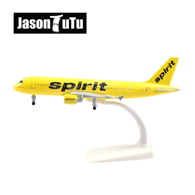 

JASON TUTU 18-20cm Plane Model Spirit Airlines Airbus A320 Airplane Model Aircraft Diecast Metal Planes Drop shipping