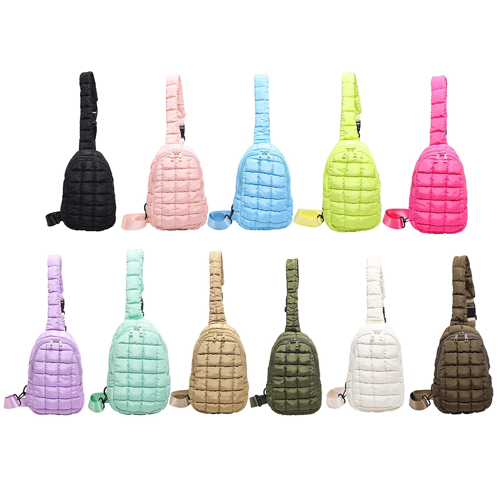 Bolso de pecho acolchado para mujer, riñonera de nube con cierre de cremallera, riñonera de viaje con correa ajustable, bolso de hombro Simple, bolso Hobo suave