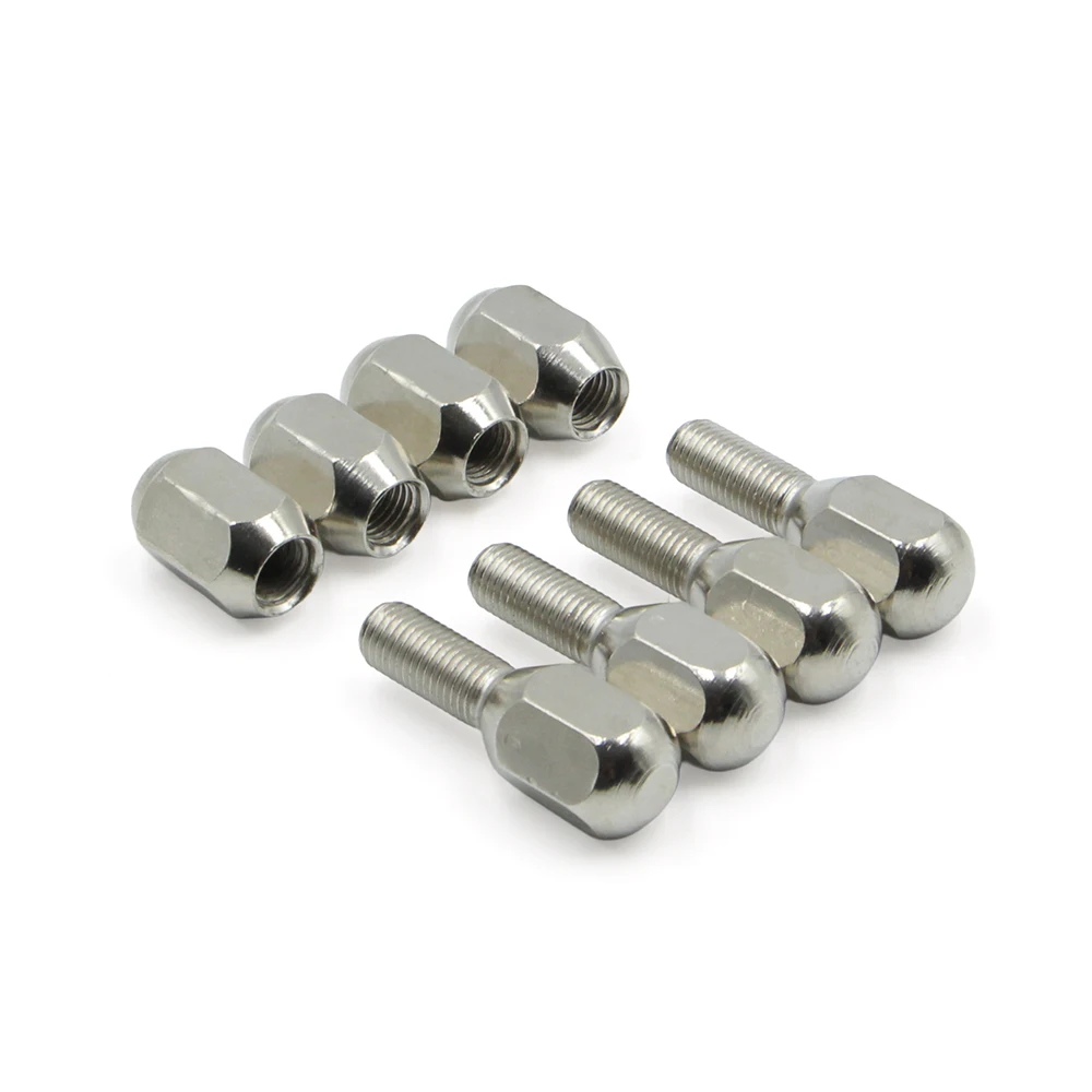 4Pcs M10x1.25 Chrome Wheel Hub Lug Bolts For Jinling Alloy Rim ATV UTV Buggy Quad Go Kart Replacement Parts