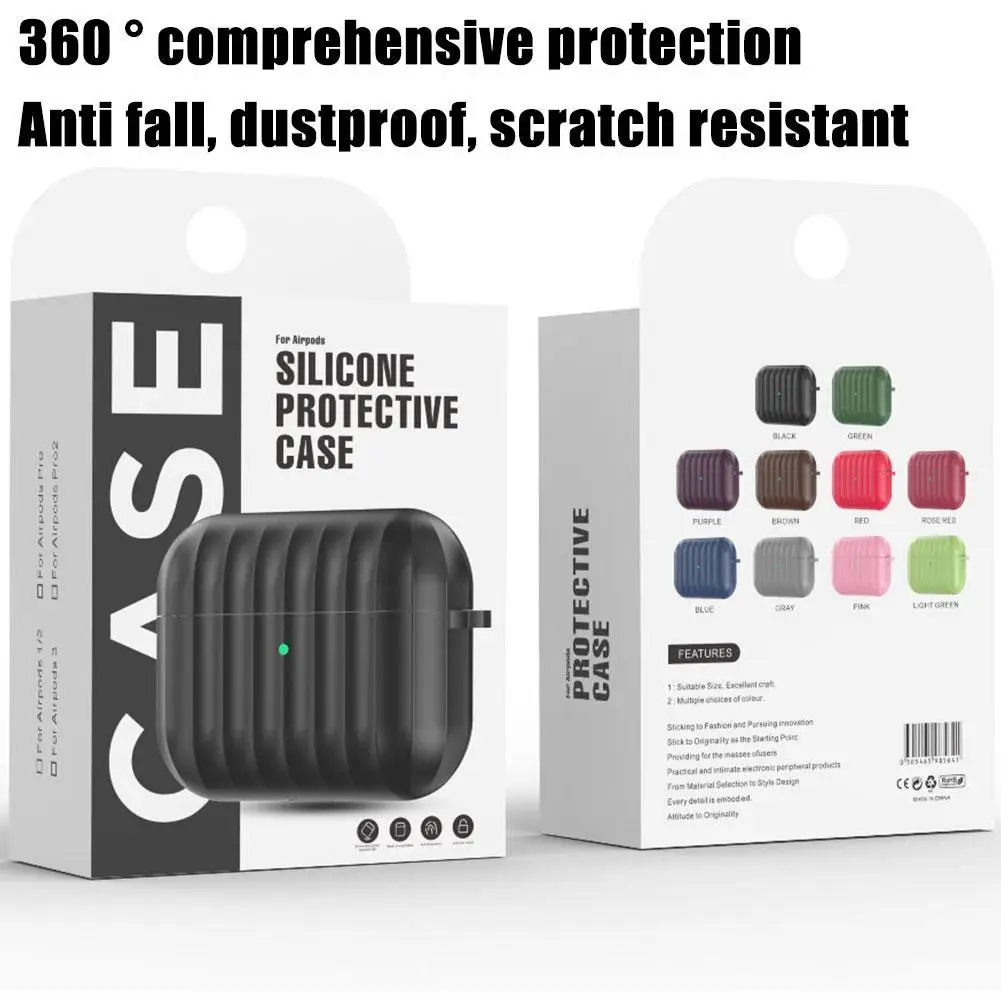 For Airpods 4 Case Cover Colorful Vertical Stripe Protective Case For Airpods 4th Generation Anticollision Protection Accessorie