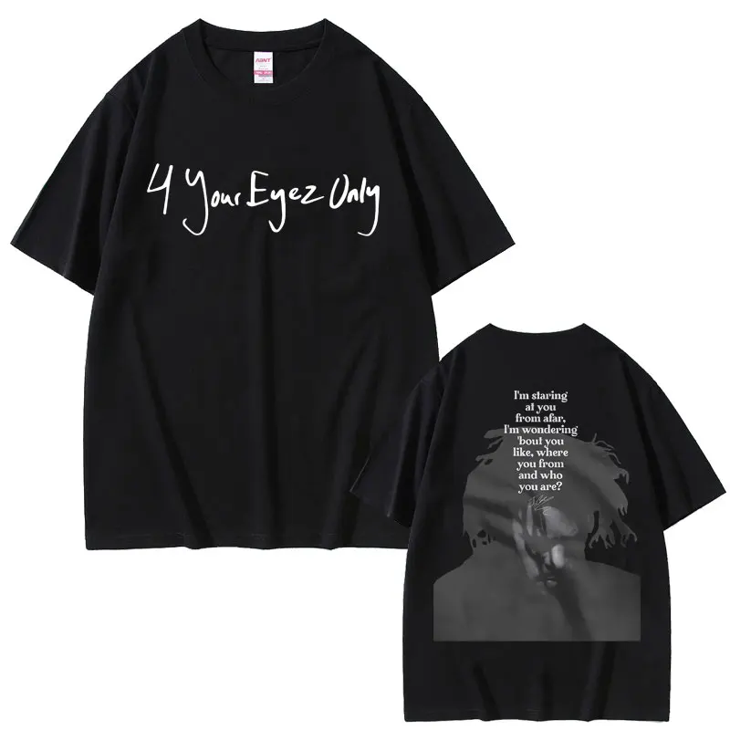 

Rapper J. Cole 4 Your Eyez Only Graphic T-shirts Short Sleeve Men Women Hip Hop Oversized Tshirt Male Fashion Vintage T Shirts