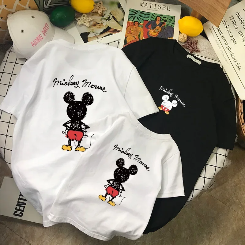 Family Matching Mother Daughter Father Son Kid Baby T-Shirts Cartoon Mickey Mouse Family Look Clothes Children Tops Tees Outfits