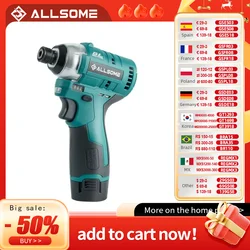 ALLSOME 12V Brushless Electric Screwdriver Drill 120N.m Cordless Impact Driver Variable Speed Drill Driver For Makita Battery