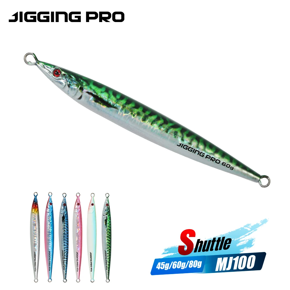 PRZYNĘTA DO JIGGOWANIA PRO 60g 80g 100g Slow Jigging Lure Horizontal Fall Metal Jig Przynęta Wędkarska do Wędkarstwa Morskiego