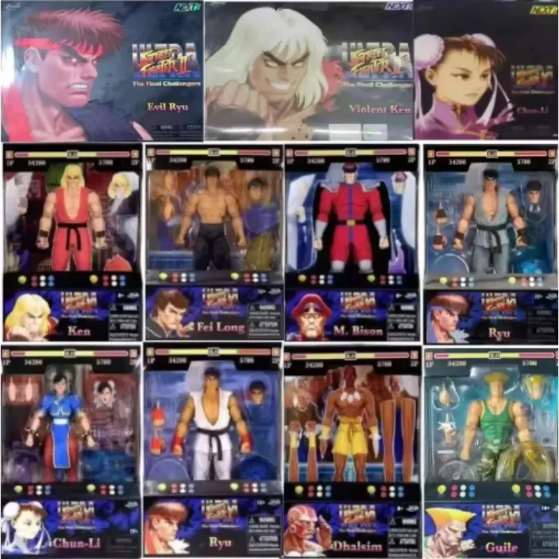 

Jada Toys Ultra Street Fighter II M.Bison Dhalsim Violent Ken RYU Guile 6" Inch Action Figure Collectible Toy Gift In Stock