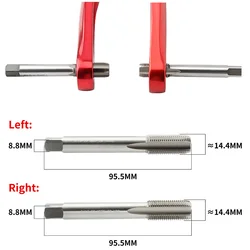 Bike Crank Pedal Thread Tap High Speed Steel Left Right Hand Thread Repair Drill Bits MTB Road Crankset Wire Tap Tools