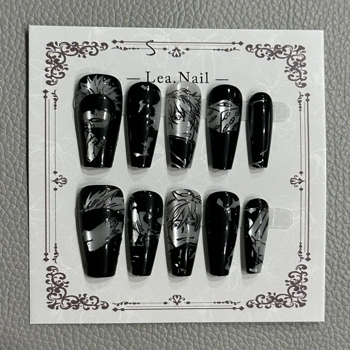 五条悟マニキュア猫の目プリントポータブルガール旅行飾るジュエリーアクセサリー漫画フィギュア周囲ネイルアート