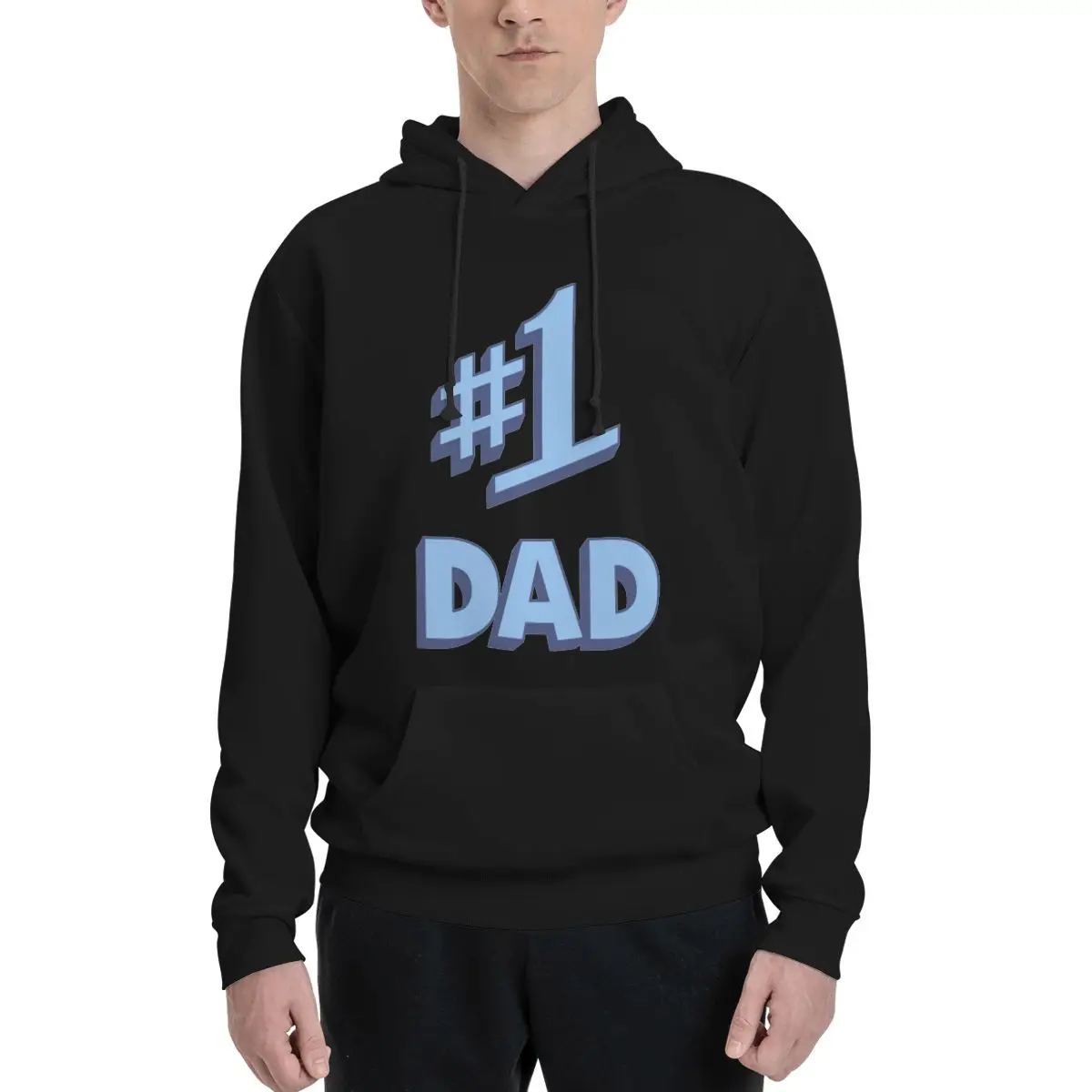 

Number 1 Dad Polyester Hoodie Men's Sweatershirt Warm Dif Colors Sizes