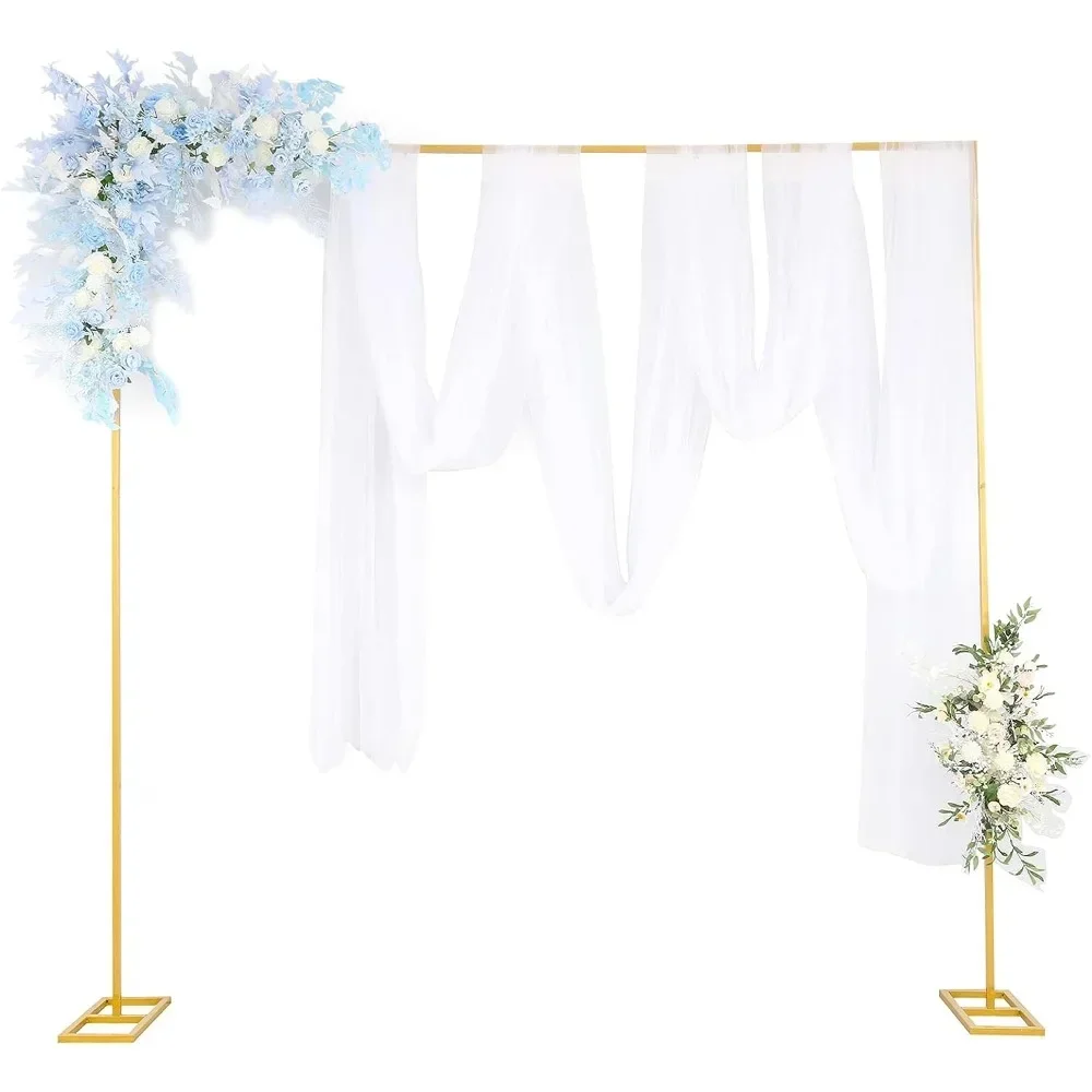 

Wedding Arch Backdrop Stand, 10x10Ft Adjustable Backdrop Stand Heavy, Gold Balloon Arch Stand, Backdrop Stand Kit for Party