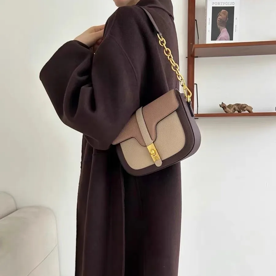 

Vintage Saddle Bag Casual Premium Armpit Bag 2024 Head Layer Cowhide Single Shoulder Crossbody Purses And Handbags