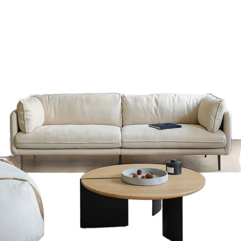 

living room household small apartment, double three matte flannel, Nordic style modern, simple light luxury sofa