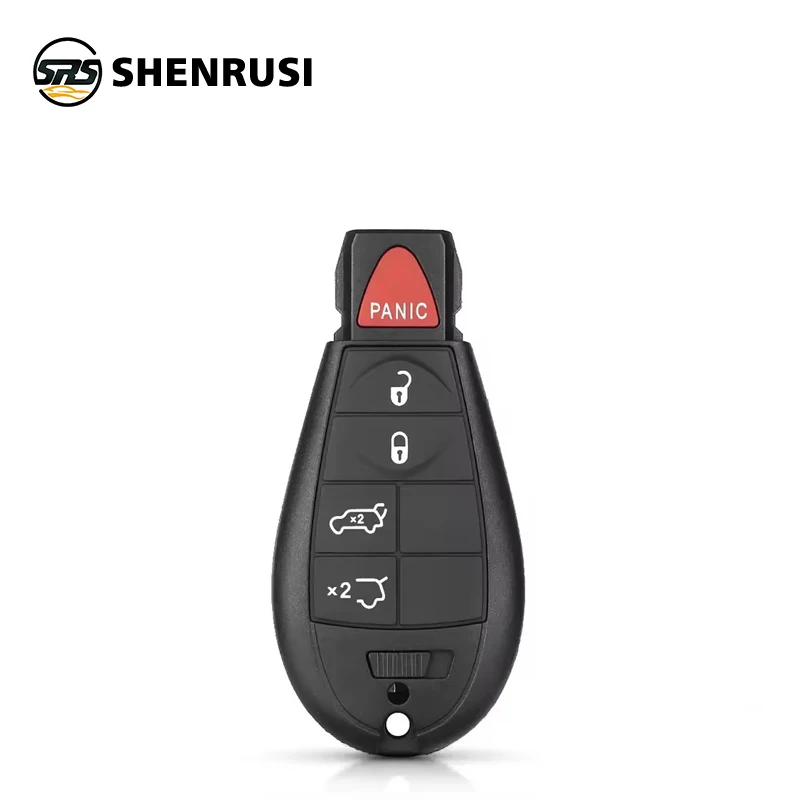 YONSEN - Carcasa de Repuesto para Llave con 3/4/5/6 Botones para Chrysler 300C, Jeep Commende, Dodge Durango, Ram, Grand Caravan, Cherokee