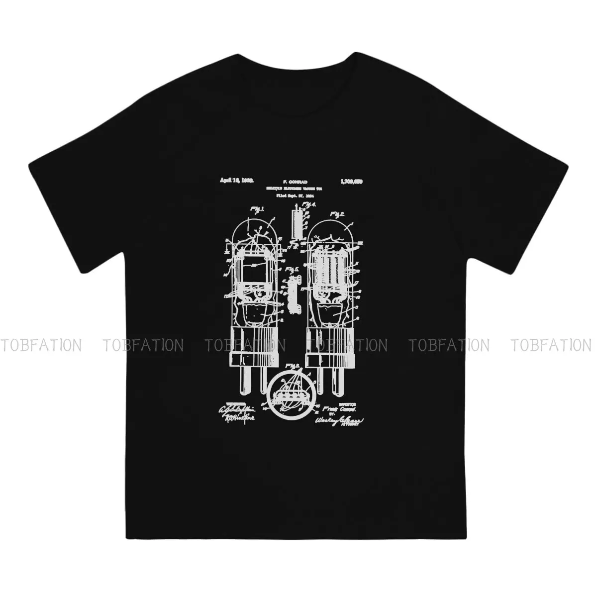 Patent 1924 O Neck TShirt Vacuum Tube Fabric Original T Shirt Man\'s Tops Big Sale